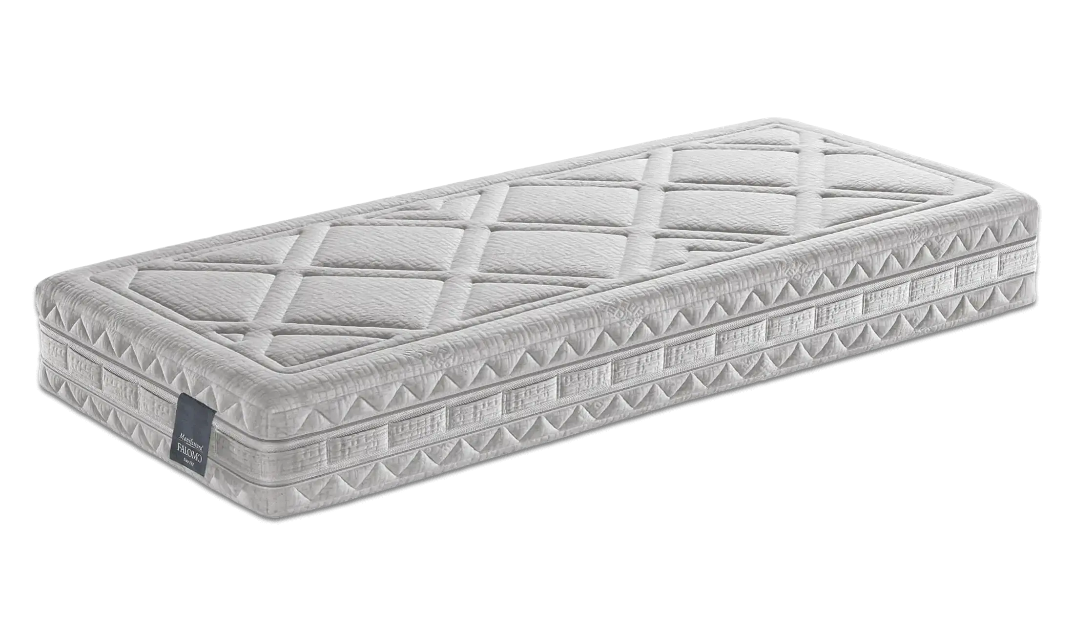 Manifattura Falomo | Relaxody H3 sostenuto | Materasso in Memory Fresh Blue, Eos e Soia